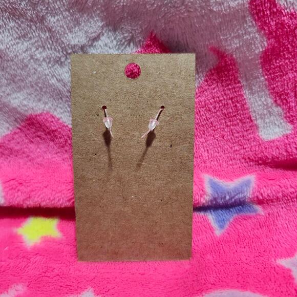 Clear Gummy Bear Silver Drop/Dangle Earrings - Picture 2 of 2